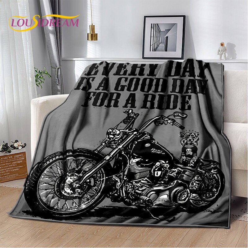 

LOUSIDREAM 3D Мотоцикл Плюшевое одеяло из флиса