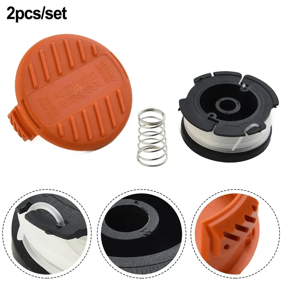 

Для триммера Black & Decker, катушка и леска + крышка катушки BDST182ST1 BDST5530CM BESTA525 BESTA528 BESTA530 BESTE625 BESTE628