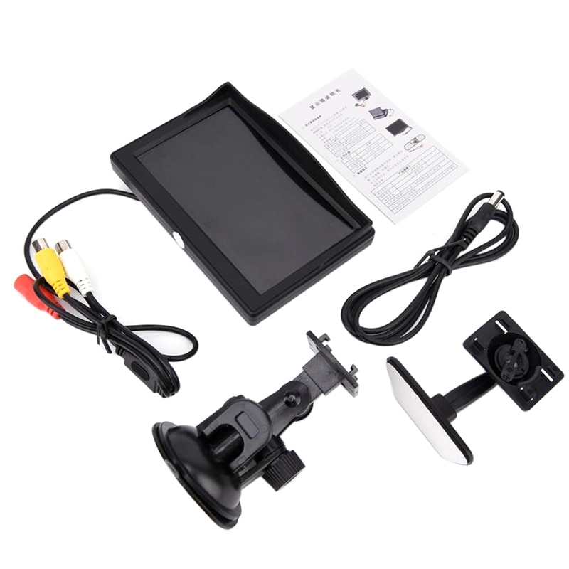 

Высокое разрешение 5 дюймов TFT lcd Автомобильная цветная HD присоски на монитор обратная камера автомобильный монитор безопасности для обратного резервного копирования парковочная камера