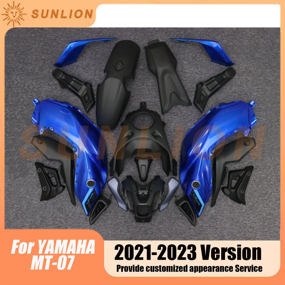 

Для YAMAHA MT07 MT-07 MT 07 2021 2022 2023, обтекатели для мотоциклов, литьевая форма, окрашенная АБС-пластиком, наборы кузовных работ