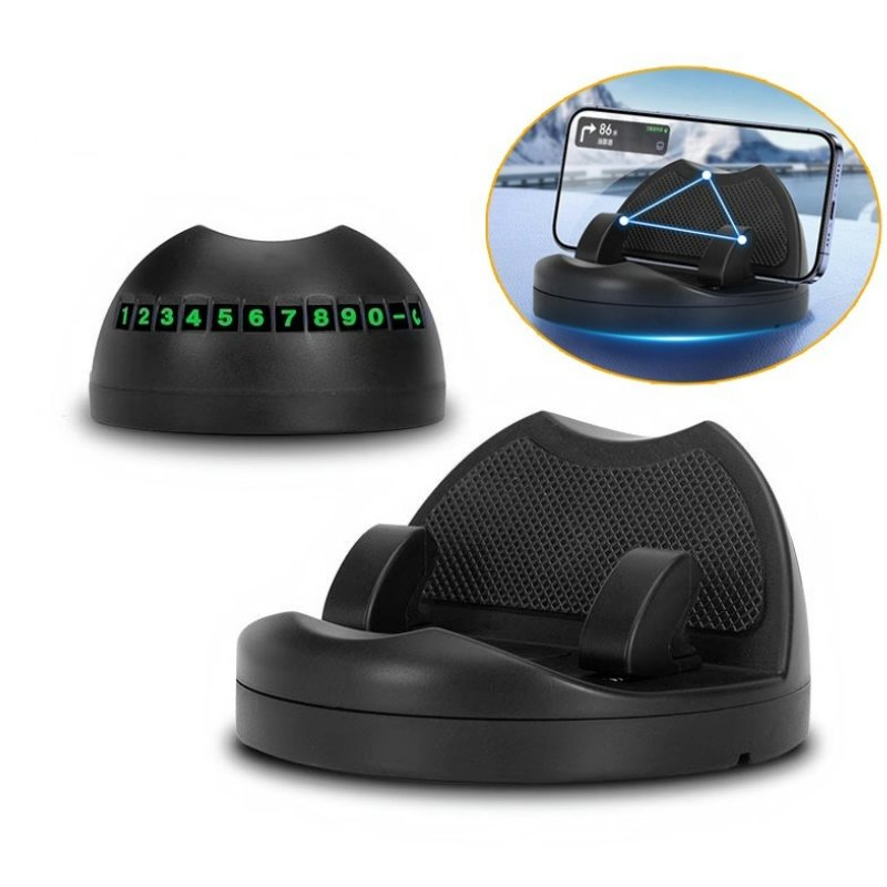 

Автомобильный держатель для телефона с вращением на 360 градусов, крепление для телефона на приборной панели, стабильная универсальная автомобильная подставка для телефона со светящимся номерным знаком