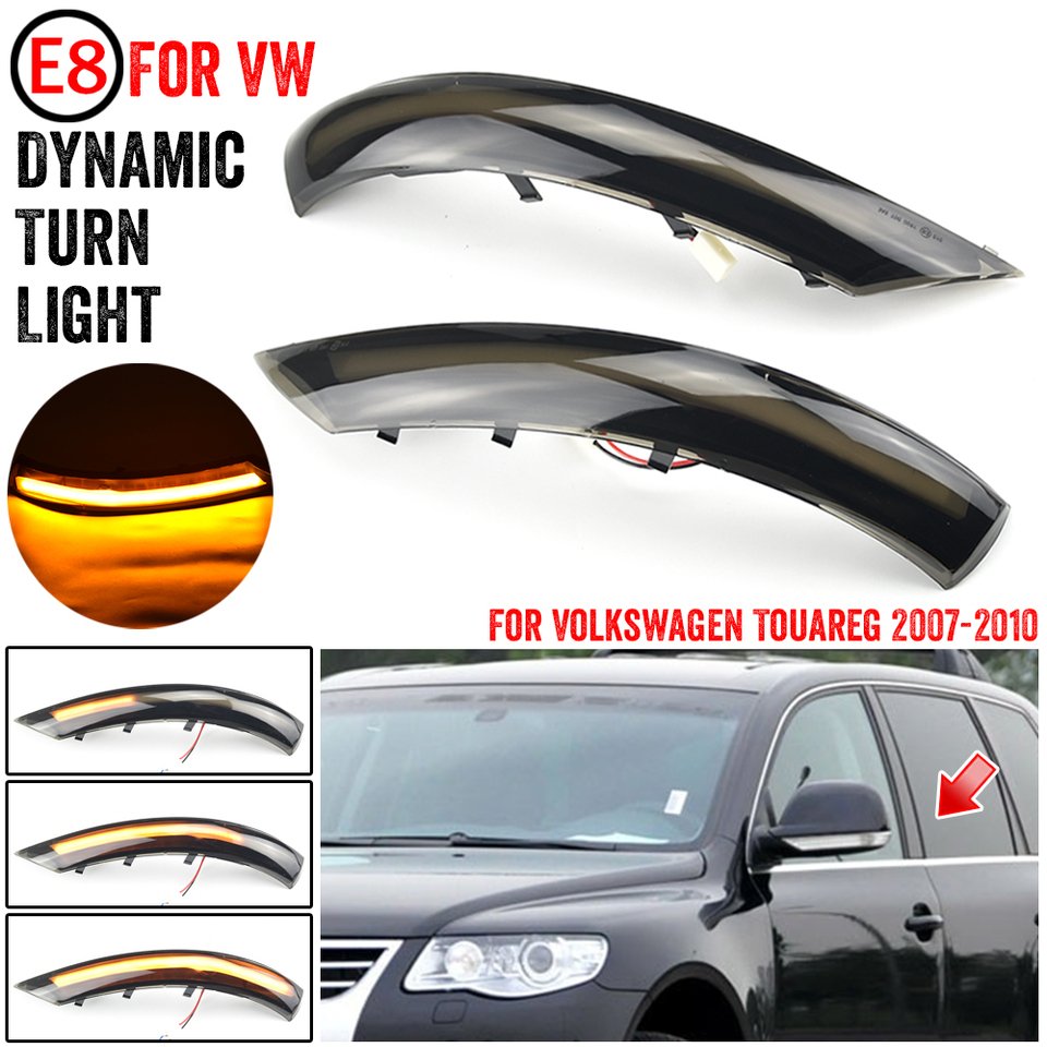 

2 шт. для VW Volkswagen Touareg I MK1 7L 2007 2008 2009 2010 автомобильный Динамический указатель поворота, боковое зеркало, последовательное оформление