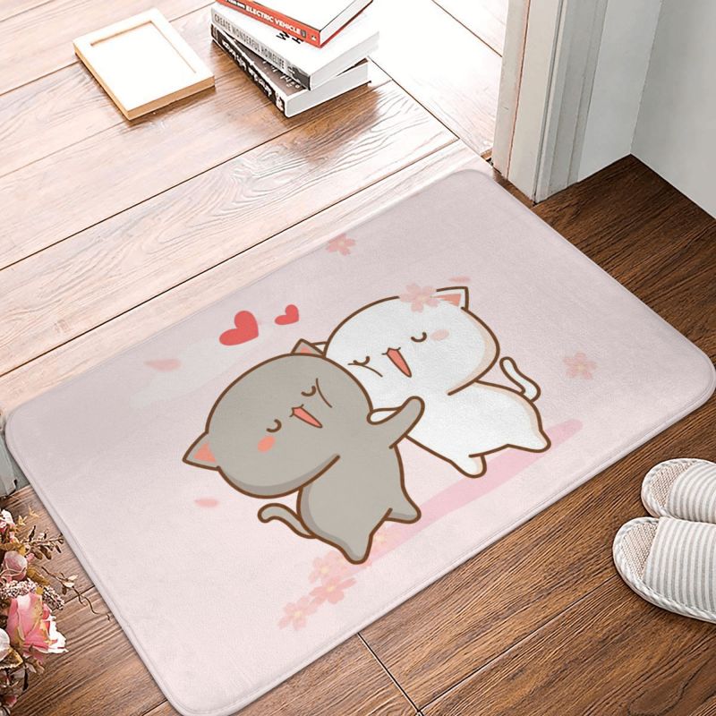 

Коврик Mochi Cat персиковый и Гома