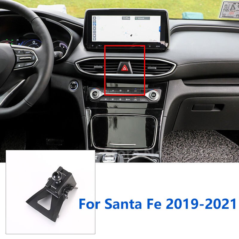 

Автомобильный держатель для телефона, крепления специально для Hyundai Santa Fe, поддержка GPS, фиксированный кронштейн, база 17 мм, аксессуары 2019-2021