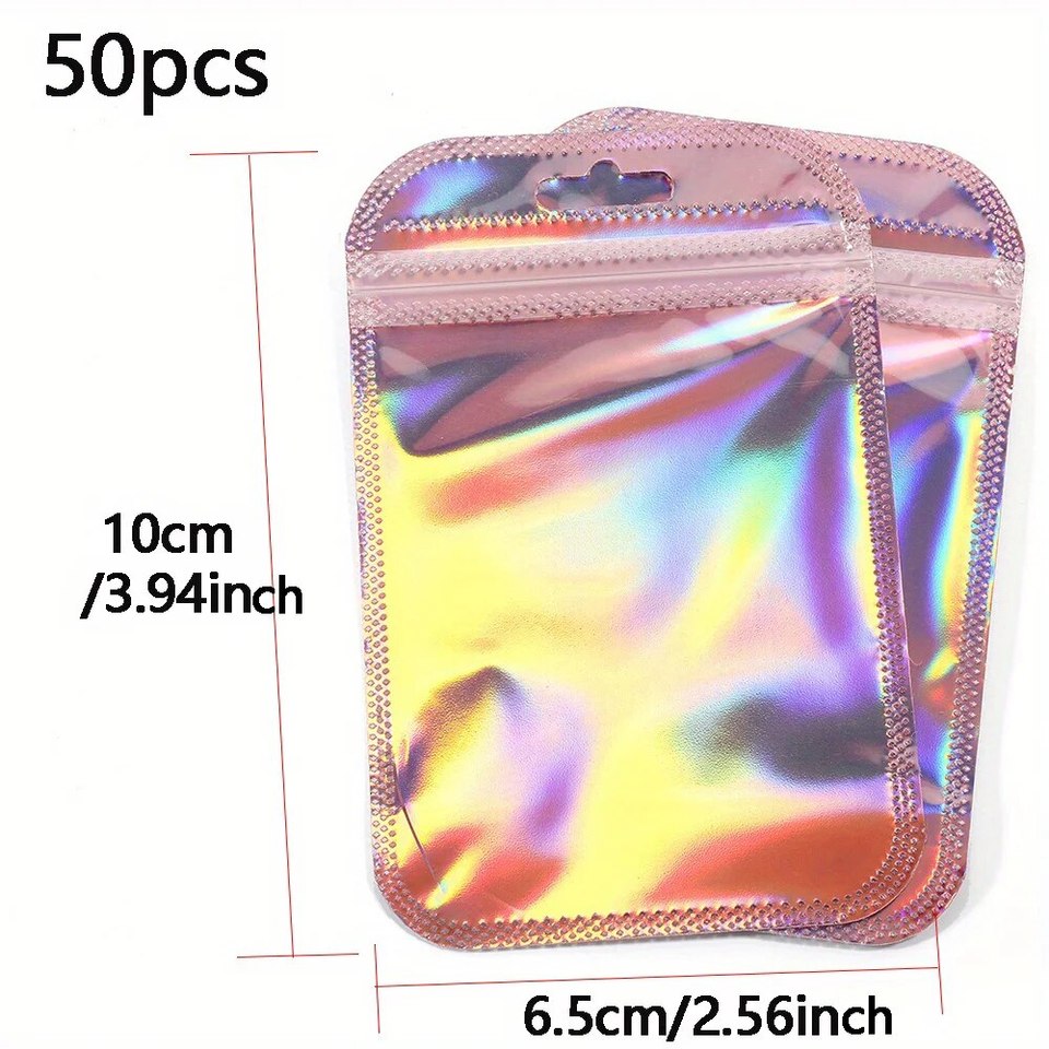 

50 шт. Розовые Пластиковые Многоразовые Пакеты Аilimi