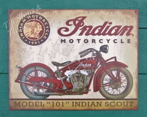 

x1, модель индийского скаута 101, TIN SIGN, металлический vtg, мотоцикл, гараж, бар, настенный декор # 1933-алюминий