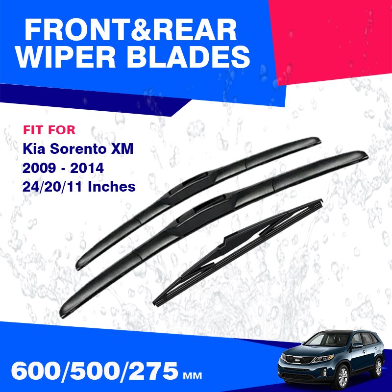 

Набор передних и задних дворников для Kia Sorento XM MK2 2009 - 2014