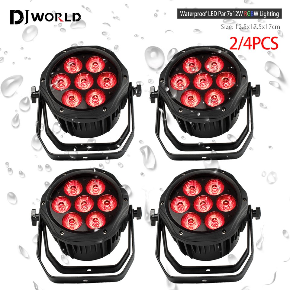 

DJWORLD 7x18W RGBW+UV 6in1 Алюминиевый Сценический Свет 2/4шт