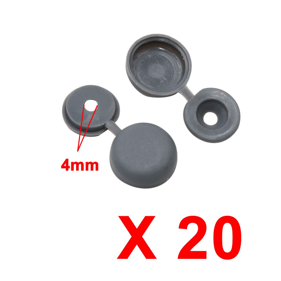 

X Autohaux 20/30/40/50/100 шт. пластиковые зажимы на шарнирах, колпачки для винтов, колпачки для винтов, крышки для винтов, диаметр 4 мм, колпачки для винтов, для украшения автомобиля