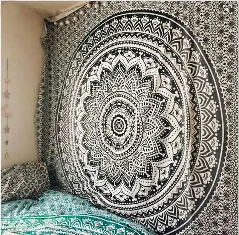 

Grande Tapisserie Indienne Mandala, Couverture Fine из полиэстера, Châle de Yoga, 200x150 см
