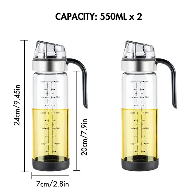 

MOONBIFFY стеклянный диспенсер для масла и уксуса