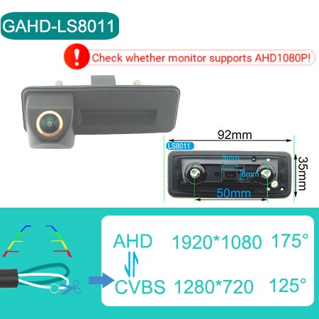 

Full HD AHD 1920x1080P Автомобильная камера заднего вида для Audi A1 S1 8X VW Polo 6R Sedan Golf 5V вариант Skoda Octavia A5 Mk2