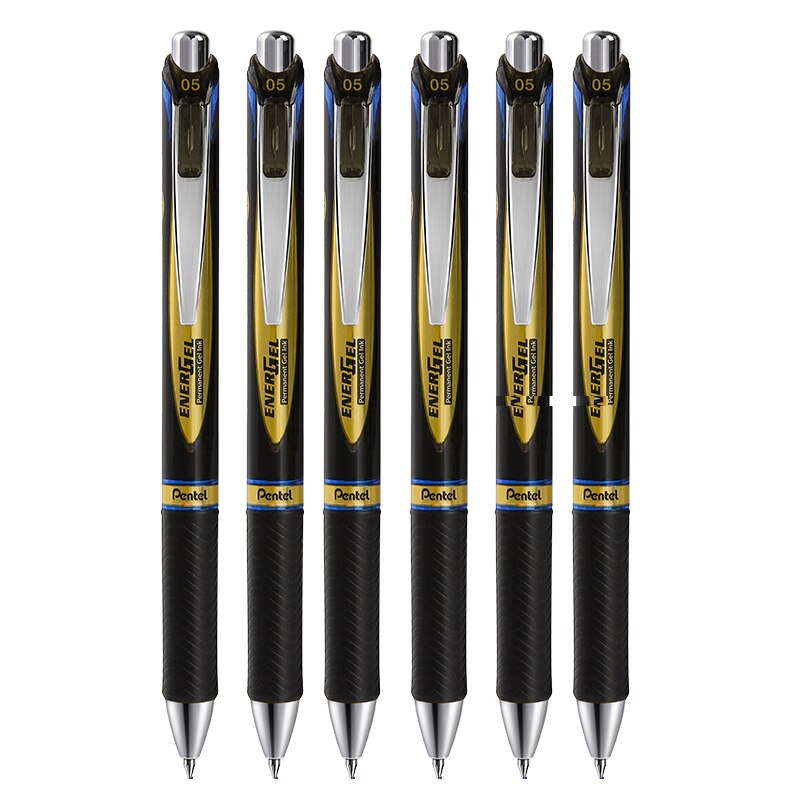 

6 шт. Pentel ENERGEL гелевые ручки BLP75 черные, красные, синие