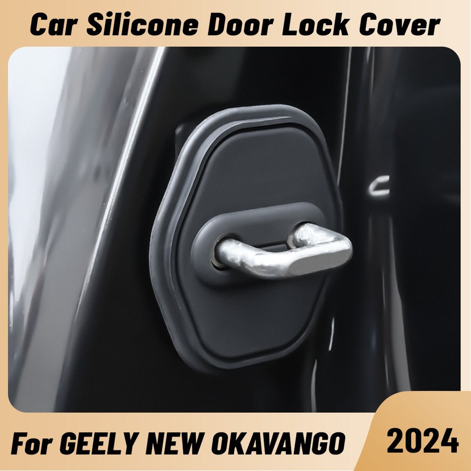 

Для GEELY NEW OKAVANGO 2024, автомобильный дверной амортизатор, защита дверного замка, силиконовые защелки для автоматического дверного замка, аксессуары