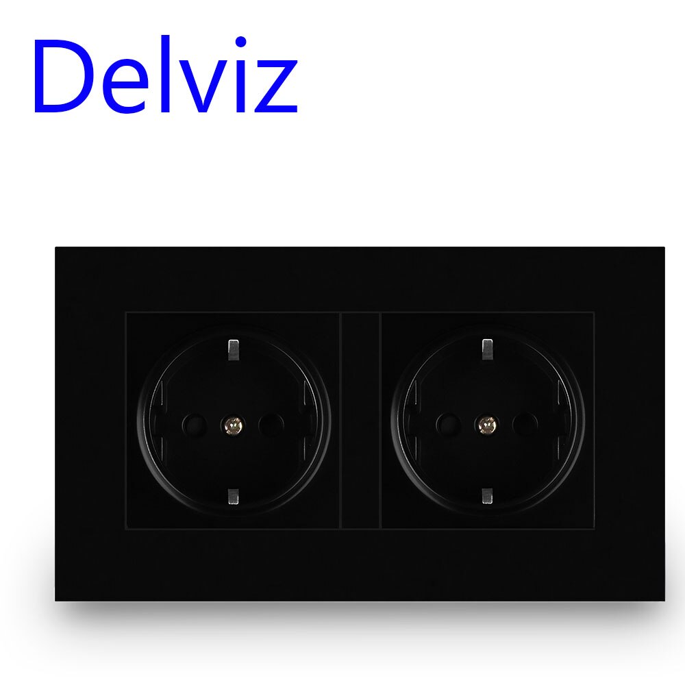 

Розетка электрическая Delviz, двойная, со стальной рамой, размер 146 х 86 мм, 16 А, настенная розетка стандарта ЕС