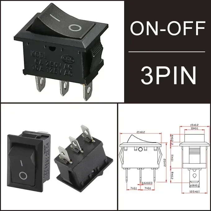 

КД1 защелкивающийся переключатель 2/3/4 Pin