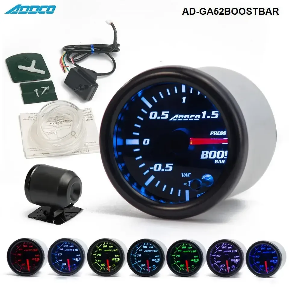 

ADDCO 2 "52 мм 7-цветный светодиодный датчик дыма, масла, давления воды, масла, температуры EGT, температуры выхлопных газов, турбонаддува, тахометр, датчик AD-GA52