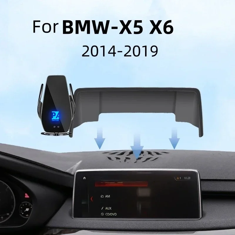 

Автомобильный держатель для экрана телефона для 2014-2019 BMW X5 X6, беспроводное зарядное устройство, навигация, GPS-телефоны, кронштейн для крепления, размер 10,3 дюйма