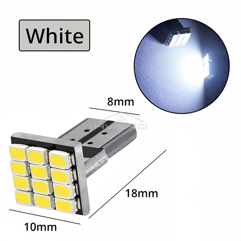 

Светодиодная лампа T10 W5W 12SMD 1206, 10 шт