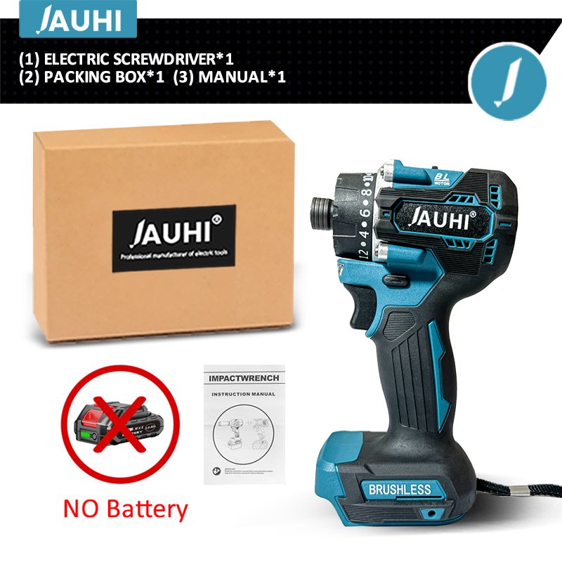 

Бесщеточный аккумуляторный шуруповерт JAUHI 20+1, для аккумулятора Makita 18V