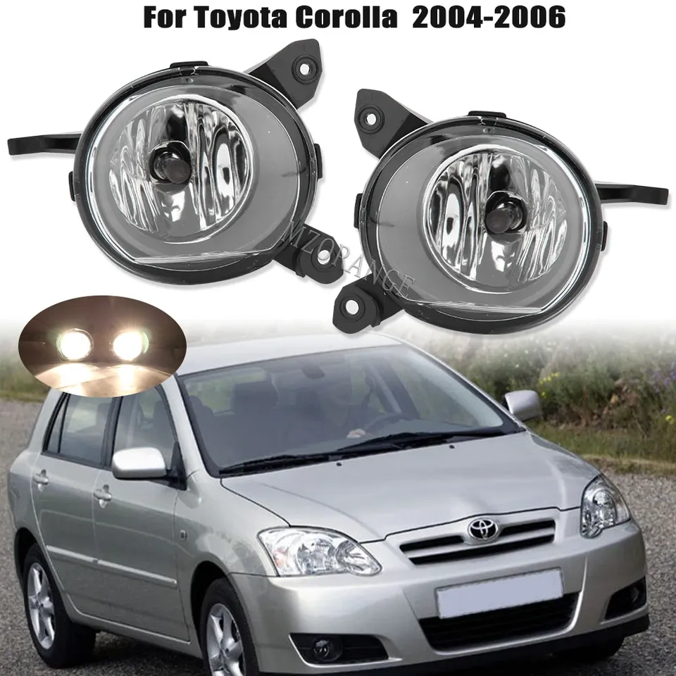 

Для Toyota Corolla 2004 2005 2006 2 шт. галогенные светодиодные противотуманные фары в сборе, европейская версия, детали с лампочкой, автомобильные аксессуары