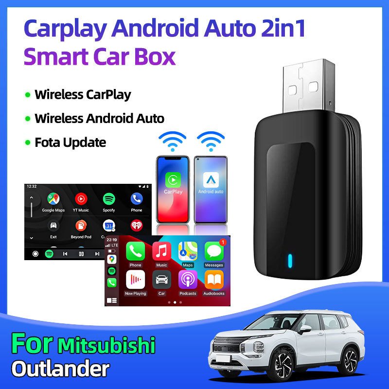 

Для Mitsubishi Outlander, новый проводной и беспроводной Carplay AI Box, USB-соединение, автомобильный ключ для Apple USB Type-C, ключ в автомобиле