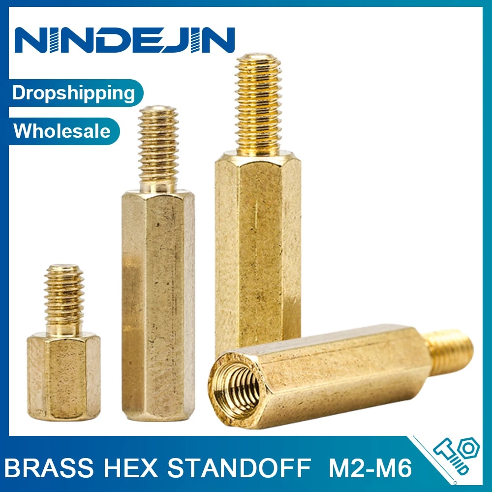 

NINDEJIN Латунные шестигранные распорные винты M2 M3 M4 M5 M6