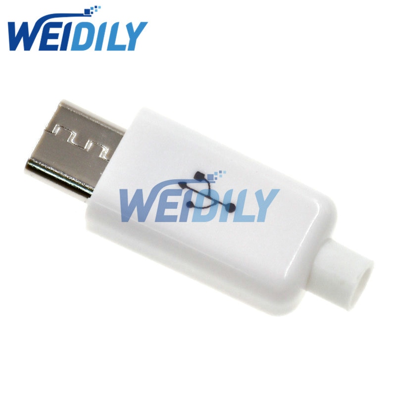 

10 шт. 4 в 1 DIY Micro USB сварочный Тип папа 5-контактный разъем провод пластиковая крышка белый/черный Новинка