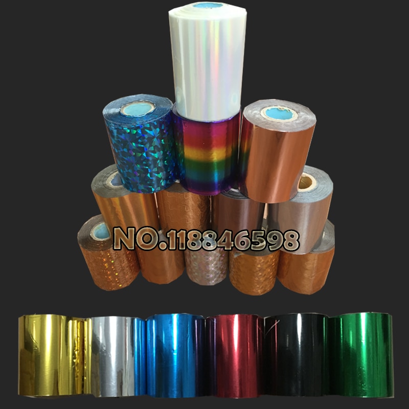 

DIY Transfer горячего тиснения фольгой красочные 80 мм x 120 м тепловая пленка