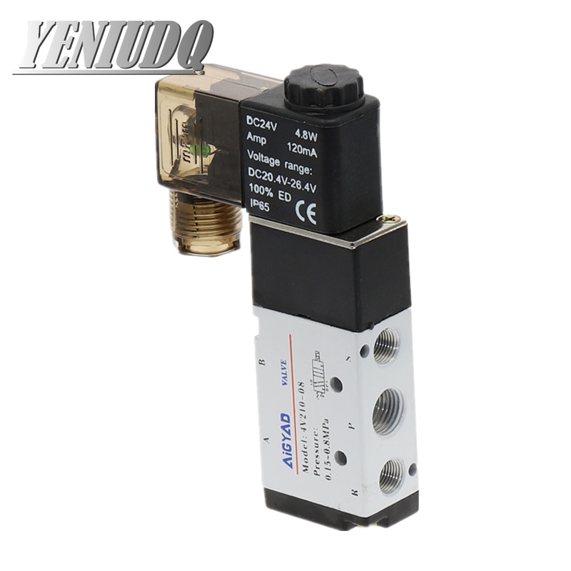 

Электромагнитный клапан Airtac 4V210-08 5-позиционный 2-позиционный