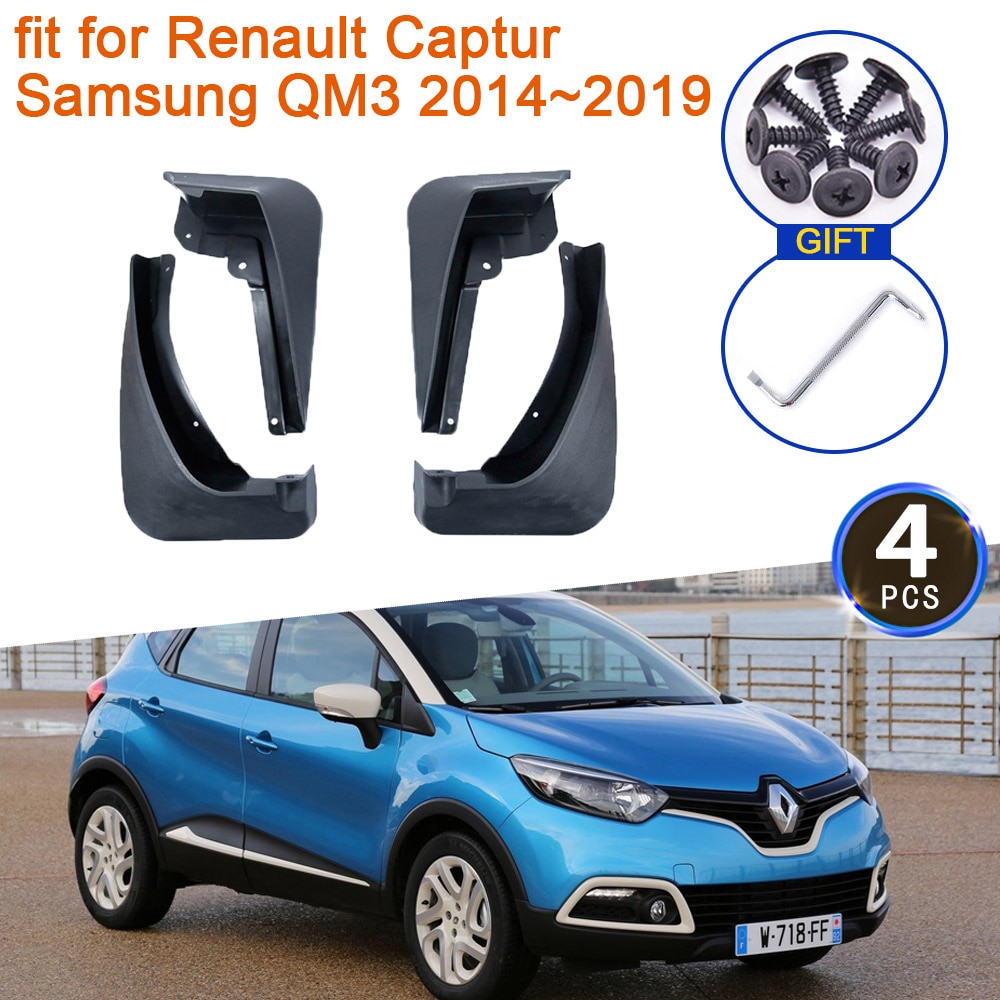 

Для Renault Captur Samsung QM3 2014 2015 2016 2017 2018 2019 J87 Брызговики Всплеск Передние и задние колеса Крыло Брызговики Аксессуары