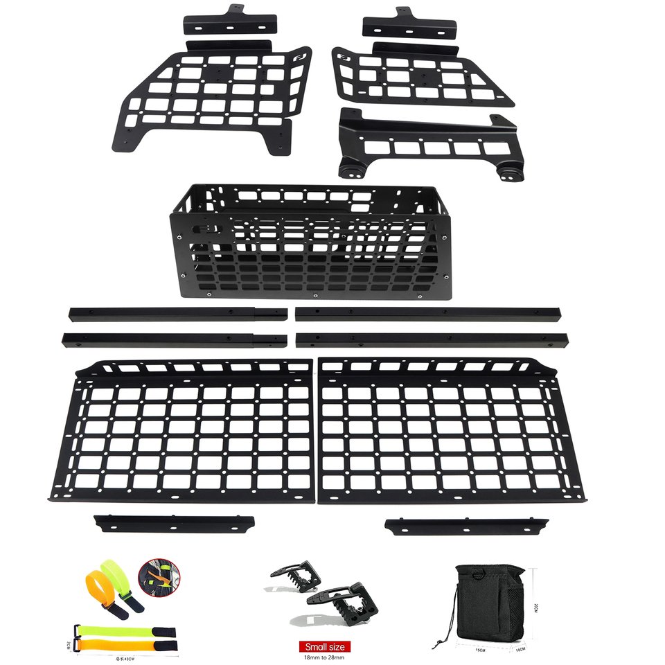 

Модульная панель для хранения для Toyota FJ Cruiser 2007-2024, полка для модификации заднего багажника, стойка для мусора, панель Molle, автомобильные аксессуары