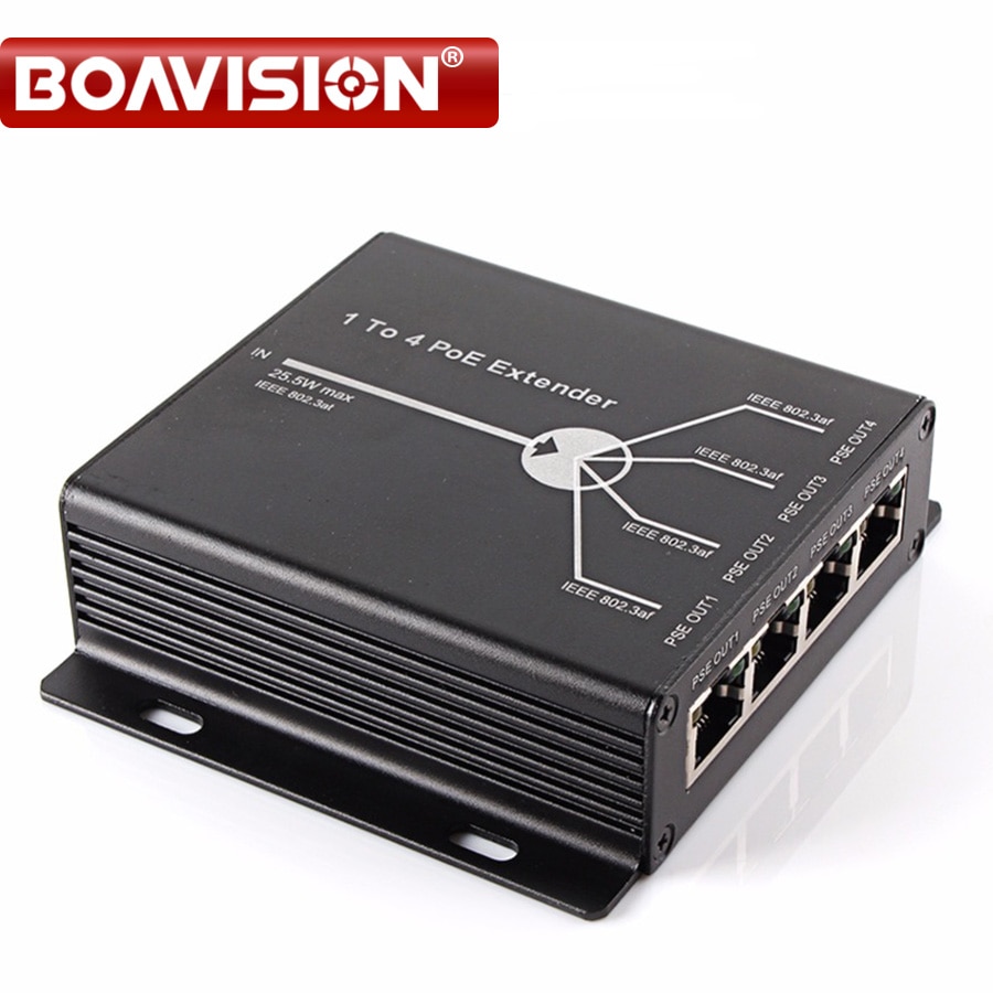 

BOAVISION 4-портовый PoE удлинитель 10/100M