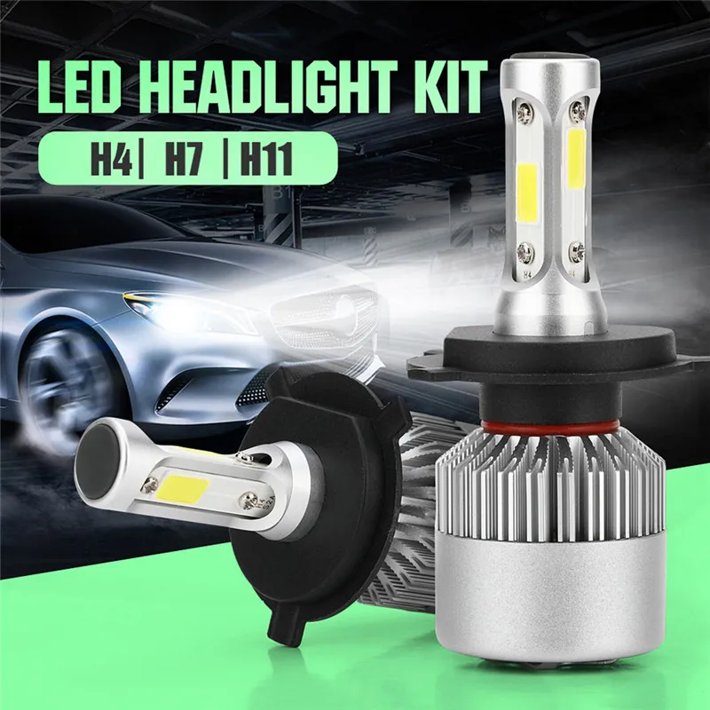 

H4 LED H7 LED H11 Светодиодная лампа для фар COB Автомобильные светодиодные фары Лампы Hi/Lo Beam 16000LM 6000K Автоматические фары 12V Светодиодные фонари для автомобиля