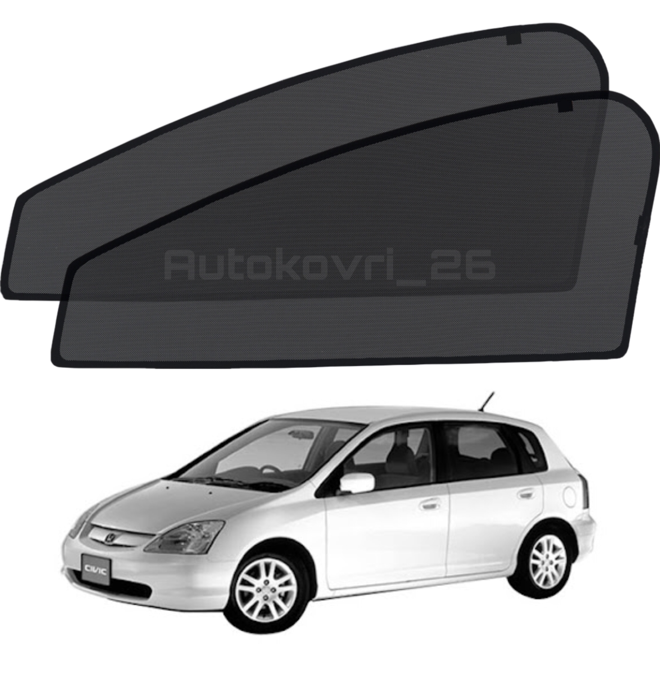 

АВТОМОБИЛЬНЫЕ ШТОРКИ СЕТКИ КАРКАСНЫЕ НА HONDA CIVIC 7 ХЭТЧБЕК (00-06) ЦИВИК