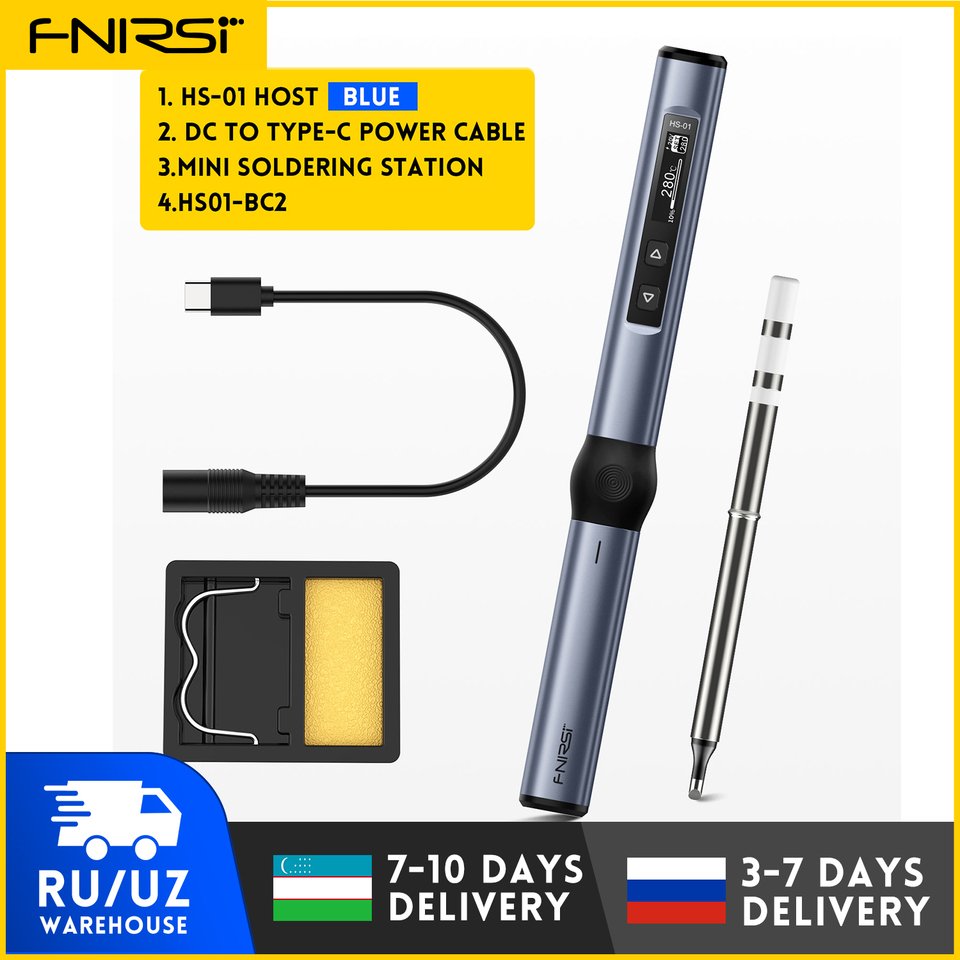 

FNIRSI HS-01 умный паяльник 65W, регулируемая температура, станция для пайки
