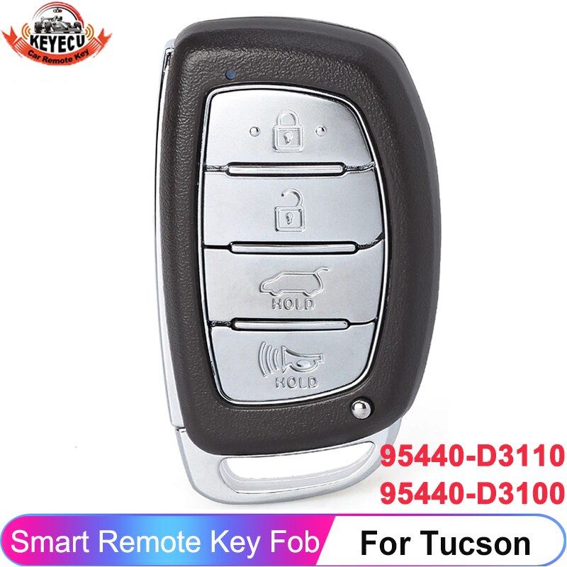 

4-кнопочный Автомобильный ключ KEYECU 95440-D3110 95440-D3100 для Hyundai Tucson 2016 2017 2018 2019 2020 433 МГц ID47 чип умный пульт дистанционного управления