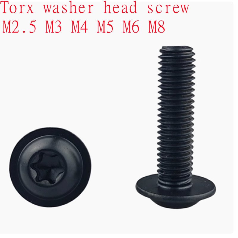 

Винты Torx Six Lobe HZYUEGOU из нержавеющей стали 304 чёрного цвета