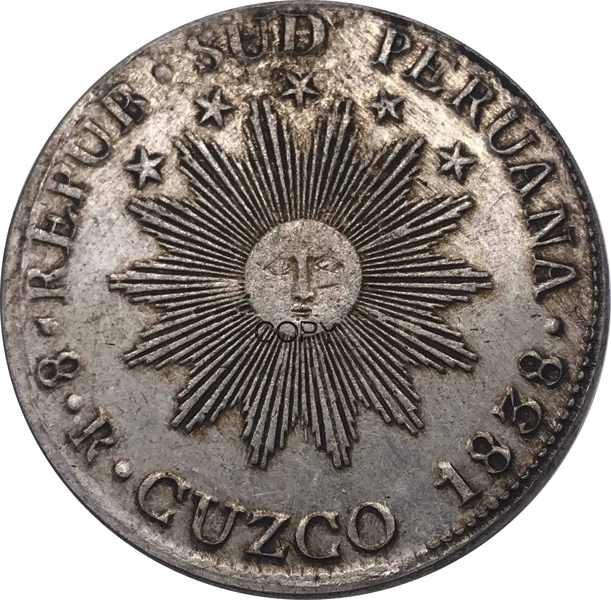 

Медная копия монеты Перу 1838 года