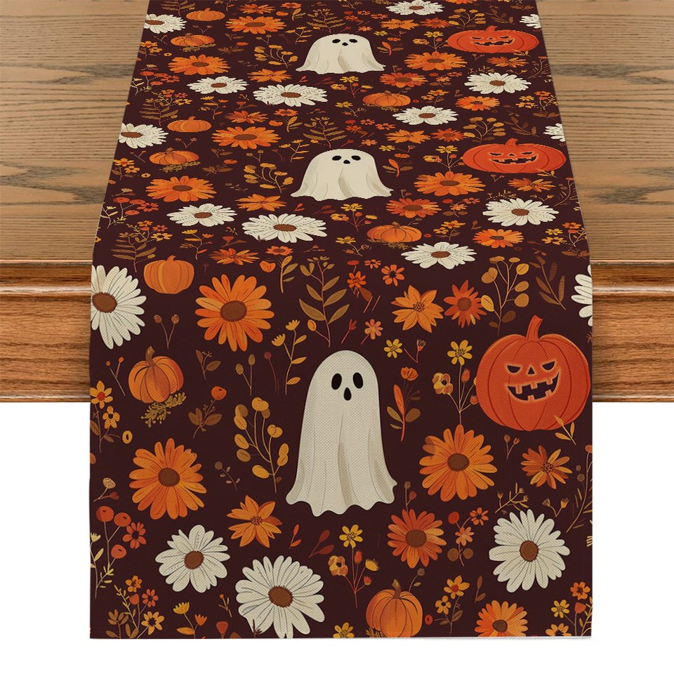 

Скатерть-дорожка Halloween Cute Ghost Chrysanthemum