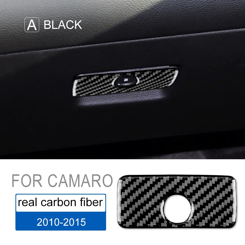 

Аксессуары из углеродного волокна для Chevrolet Camaro 2010 2011 2012 2013 2014 2015, внутренняя отделка автомобиля, коробка для хранения Copilot, крышка ручки