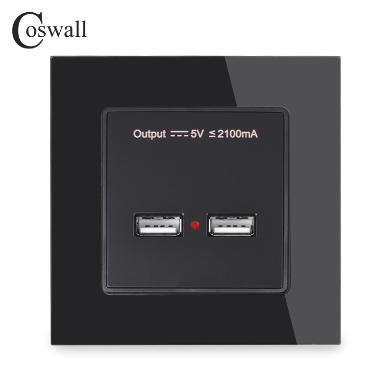 

Coswall настенная розетка с двумя USB-портами