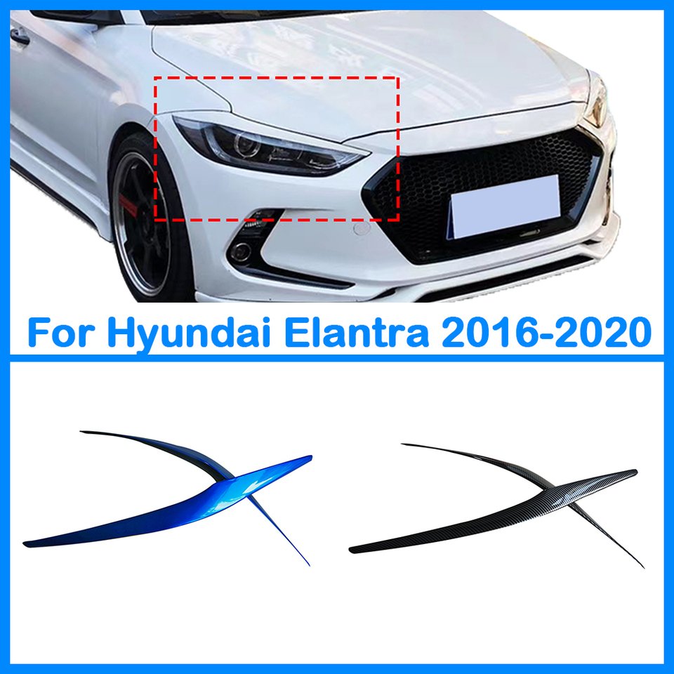 

Для Hyundai ведущий Elantra 2016-2019, автомобильная фара, брови, веко, блестящие аксессуары из АБС-пластика, черный углерод