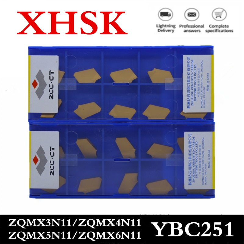 

Карбидные вставки XHSK TOOLS ZQMX3N11-1E ZQMX4N11-1E ZQMX5N11-1E ZQMX6N11-1E YBC251 SP300 SP400 SP500 SP600