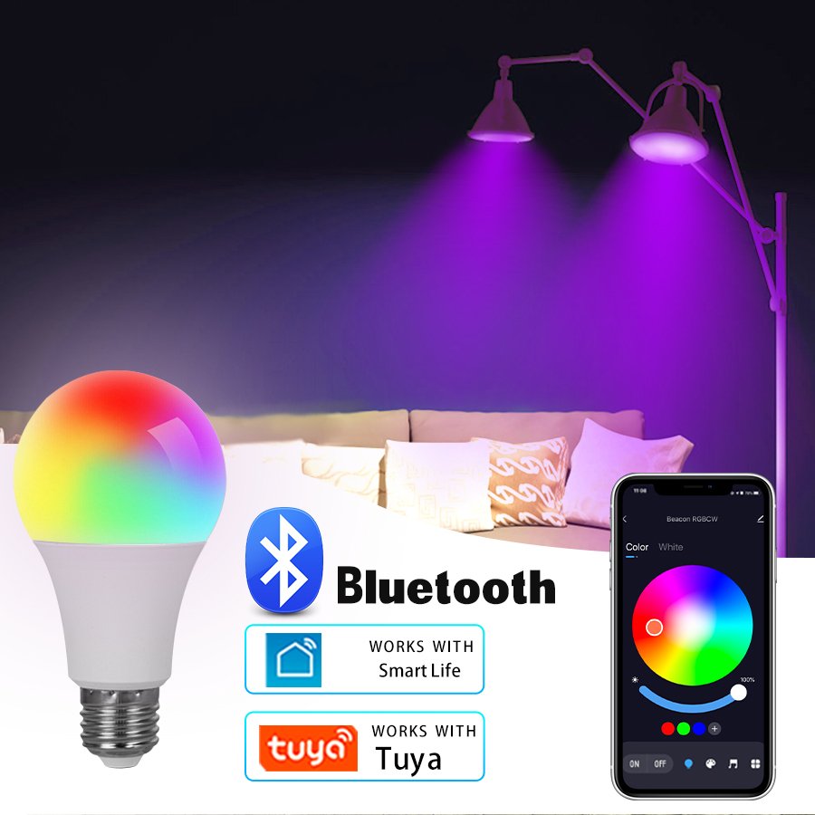 

Умная RGB лампа Tuya E27 220В