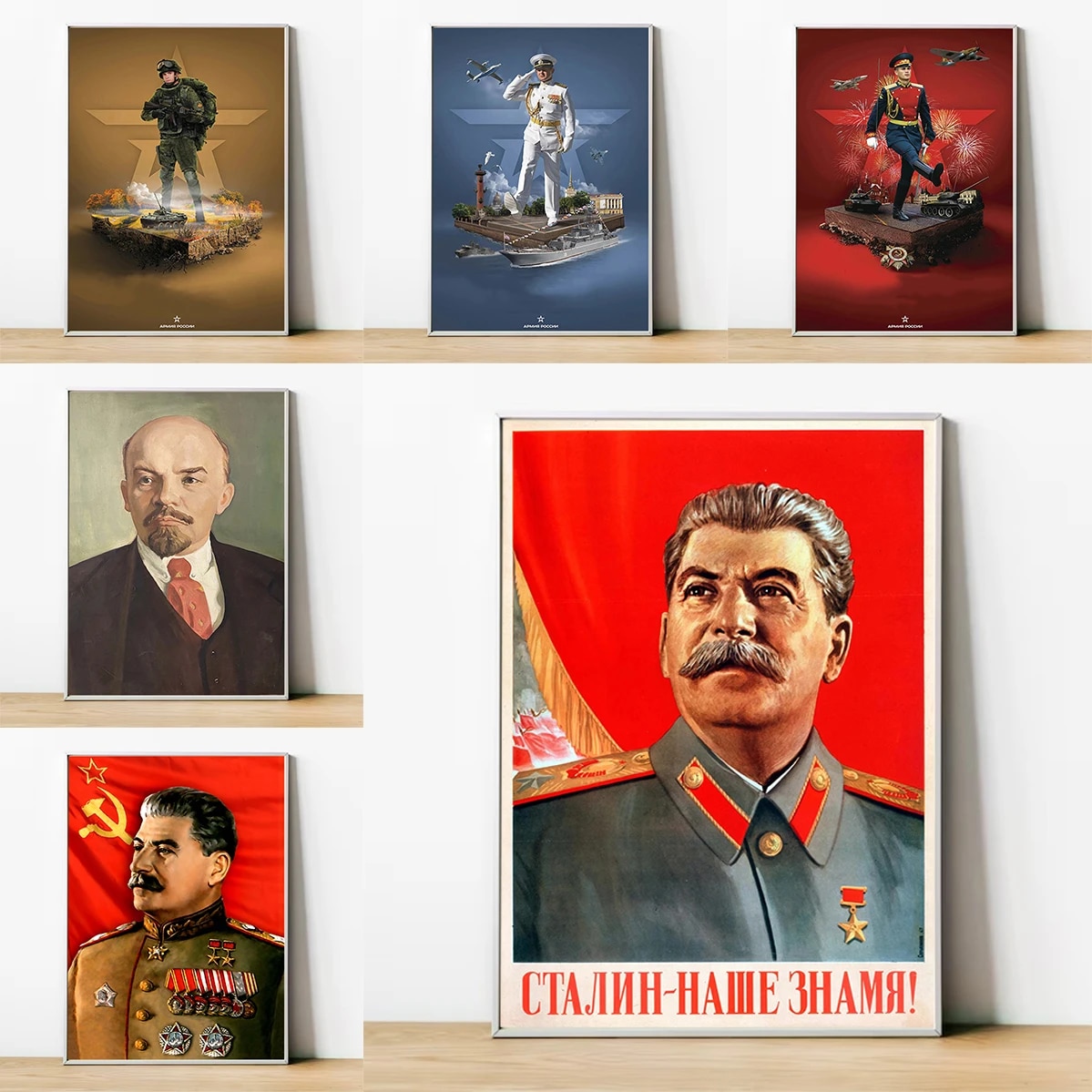 

Портрет Иосифа Сталина на холсте