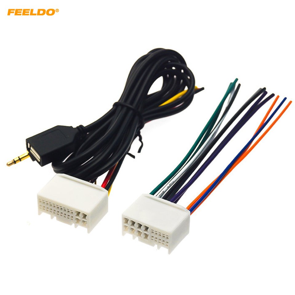 

Автомагнитола FEELDO CD адаптер для проводки с разъемом USB/AUX (3,5 мм) для Kia K2/K5/Sportage R, оригинальное радио, CD/DVD