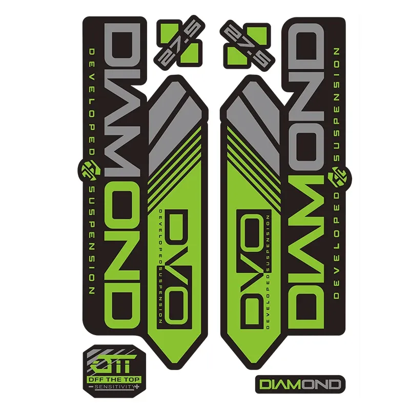 

1 шт., велосипедные наклейки DVO-Diamond-MTB, наклейка на вилку велосипеда, передняя вилка, ПВХ наклейка 19 см * 12 см, KR