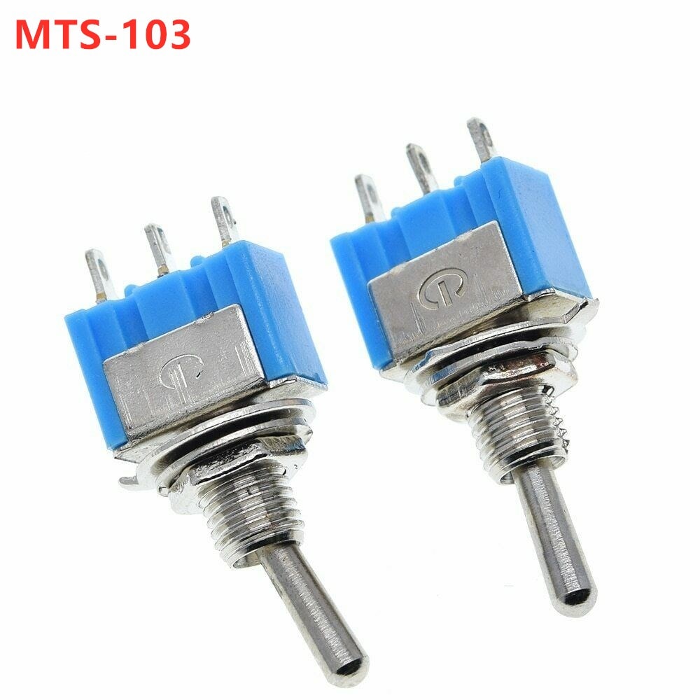 

5 шт./лот мини MTS-103 3-контактный SP3T ВКЛ-ВЫКЛ-на 6A 125V 3A250VAC тумблеры хорошего качества
