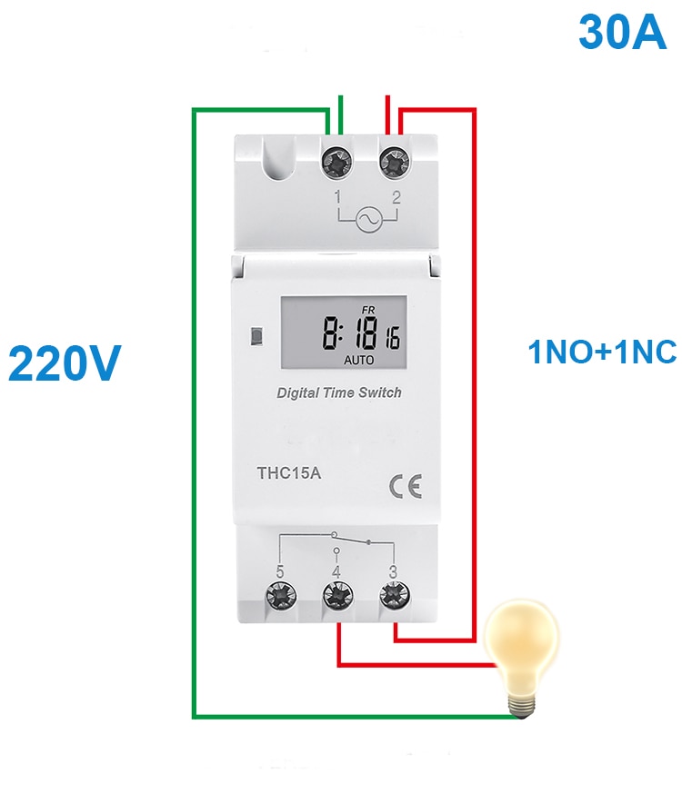 

Электронный еженедельный 7-дневный программируемый THC15 AC220/230/240 В 30 А цифровой ЖК-таймер мощности программируемое реле времени с UL Li